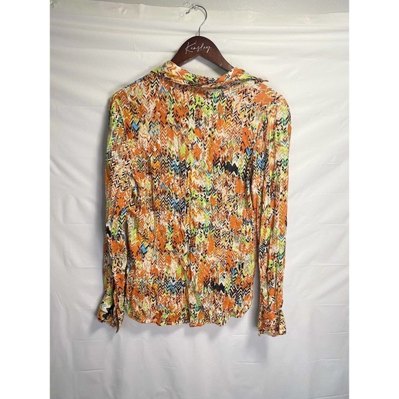 Wrangler Women’s Western Safari Cheetah Pearl Snap Shirt Multicolor Size Small - Picture 2 of 3